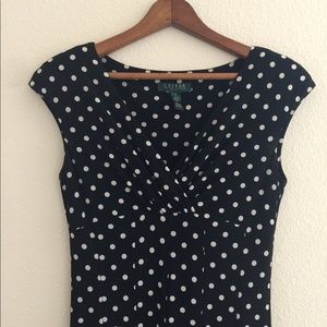 Ralph Lauren Black Polka Dot Dress
